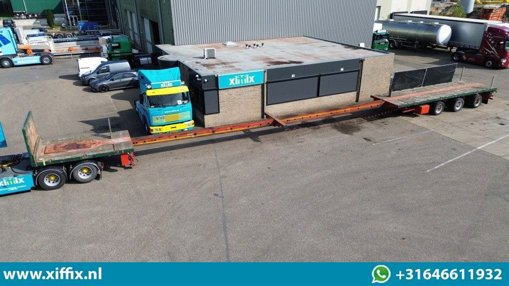 Nooteboom 3-ass. Vlakke dubbel 2x uitschuifbare oplegger / 3x gestuurd - Semirremolque plataforma/ Caja abierta: foto 1 Nooteboom 3-ass. Vlakke dubbel 2x uitschuifbare oplegger / 3x gestuurd - Semirremolque plataforma/ Caja abierta: foto 1