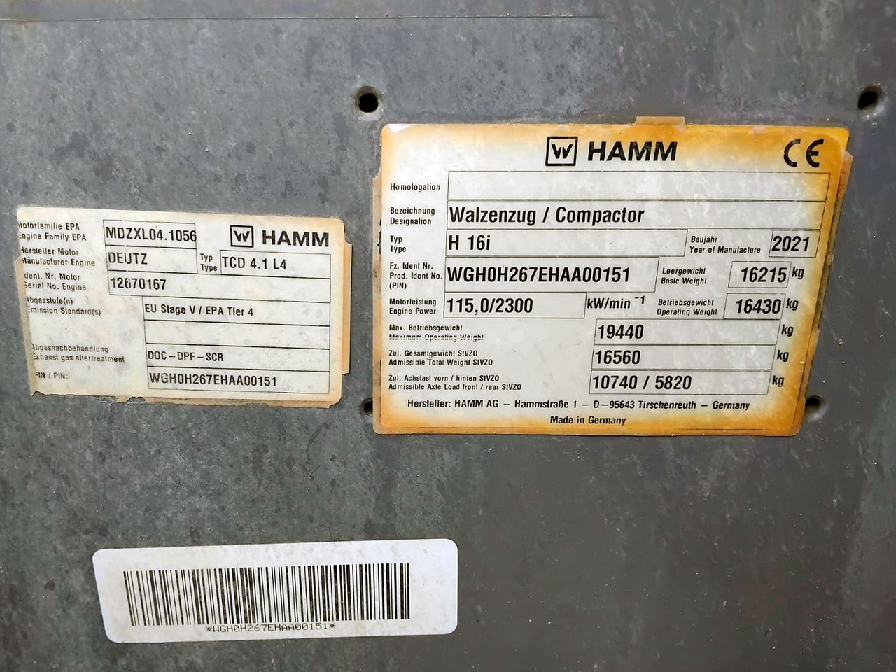 Compactador HAMM H16i: foto 15 Compactador HAMM H16i: foto 15