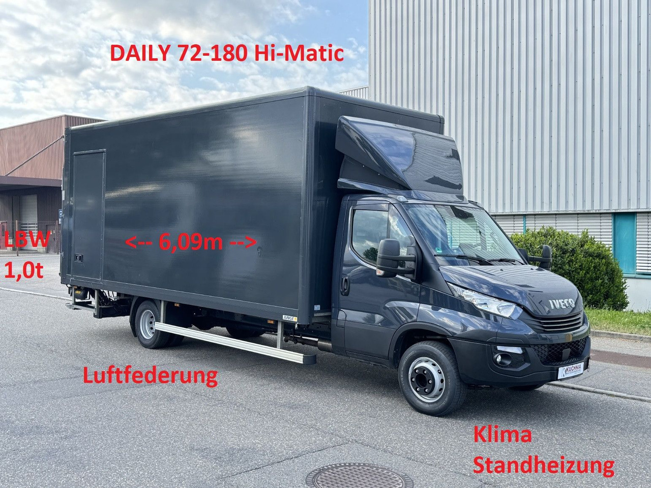 Iveco Daily 72c180 Hi-Matic Koffer LBW Luftgef. Klima - Furgoneta caja cerrada: foto 1 Iveco Daily 72c180 Hi-Matic Koffer LBW Luftgef. Klima - Furgoneta caja cerrada: foto 1