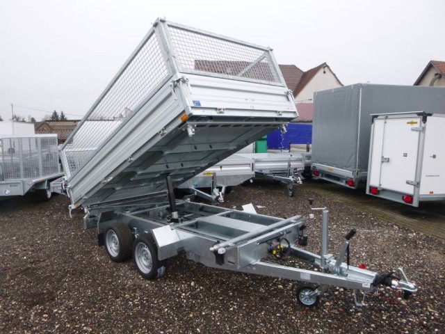 Humbaur 3-Seitenkipper HTK 3000.31 Alu, mit Laubgitteraufsatz, 3140 x 1750 x 350 mm, 3,0 to. - Remolque volquete: foto 1 Humbaur 3-Seitenkipper HTK 3000.31 Alu, mit Laubgitteraufsatz, 3140 x 1750 x 350 mm, 3,0 to. - Remolque volquete: foto 1