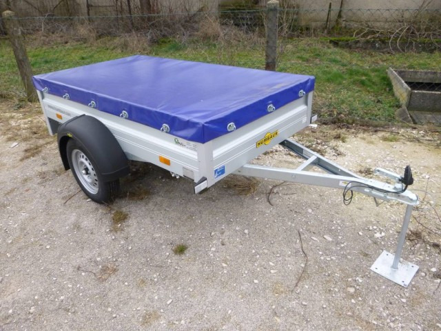 Humbaur HA 752111 mit Flachplane, 2050 x 1100 x 350 mm - Remolque de coche: foto 1 Humbaur HA 752111 mit Flachplane, 2050 x 1100 x 350 mm - Remolque de coche: foto 1