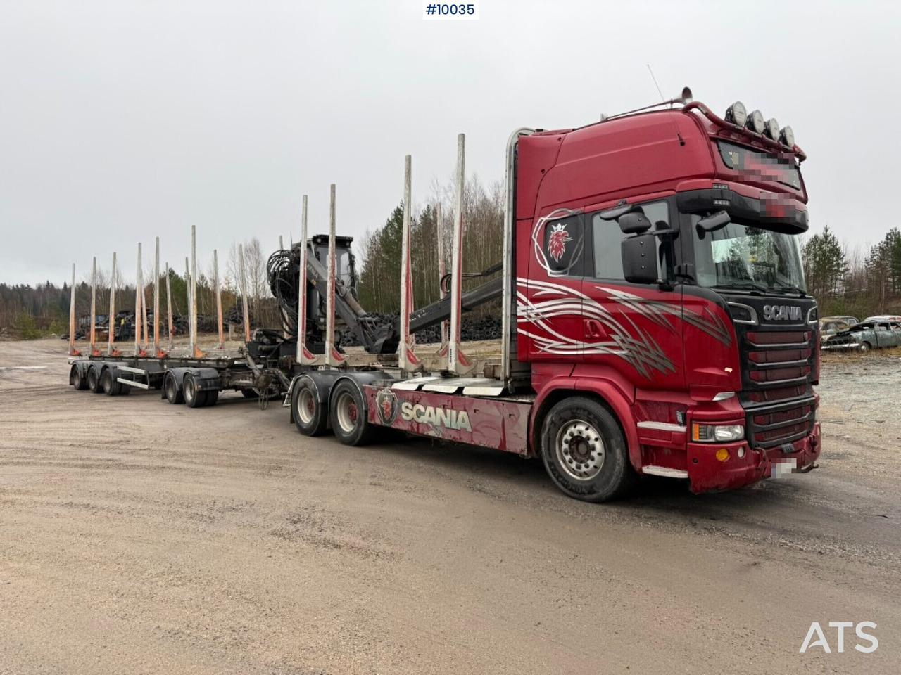 Scania R730 timber truck with crane and trailer (VIDEO) - Camión forestal, Camión grúa: foto 2 Scania R730 timber truck with crane and trailer (VIDEO) - Camión forestal, Camión grúa: foto 2