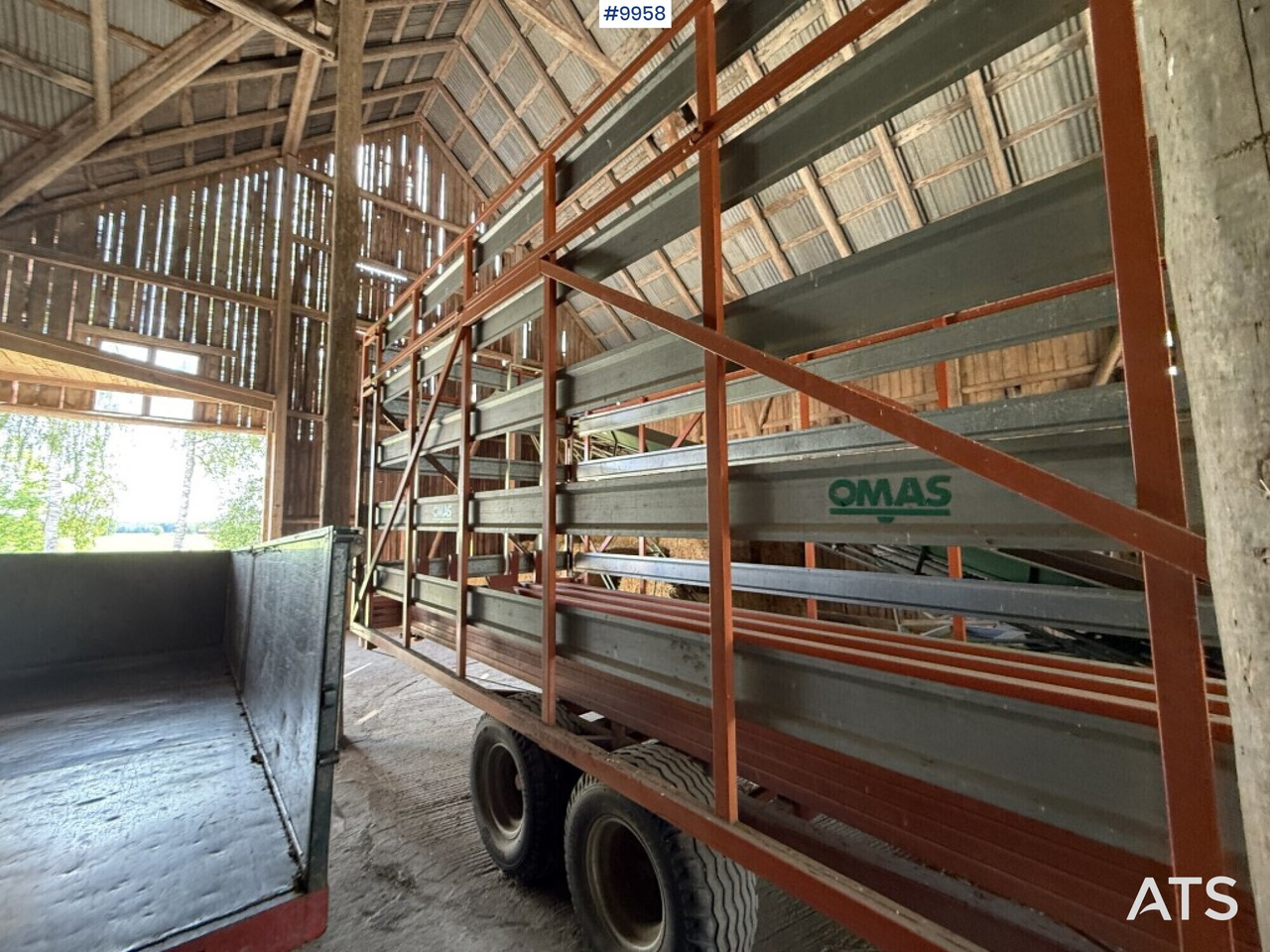 Self-loading trailer small bale Omas CB170 S - Equipo para silos, Remolque: foto 1 Self-loading trailer small bale Omas CB170 S - Equipo para silos, Remolque: foto 1