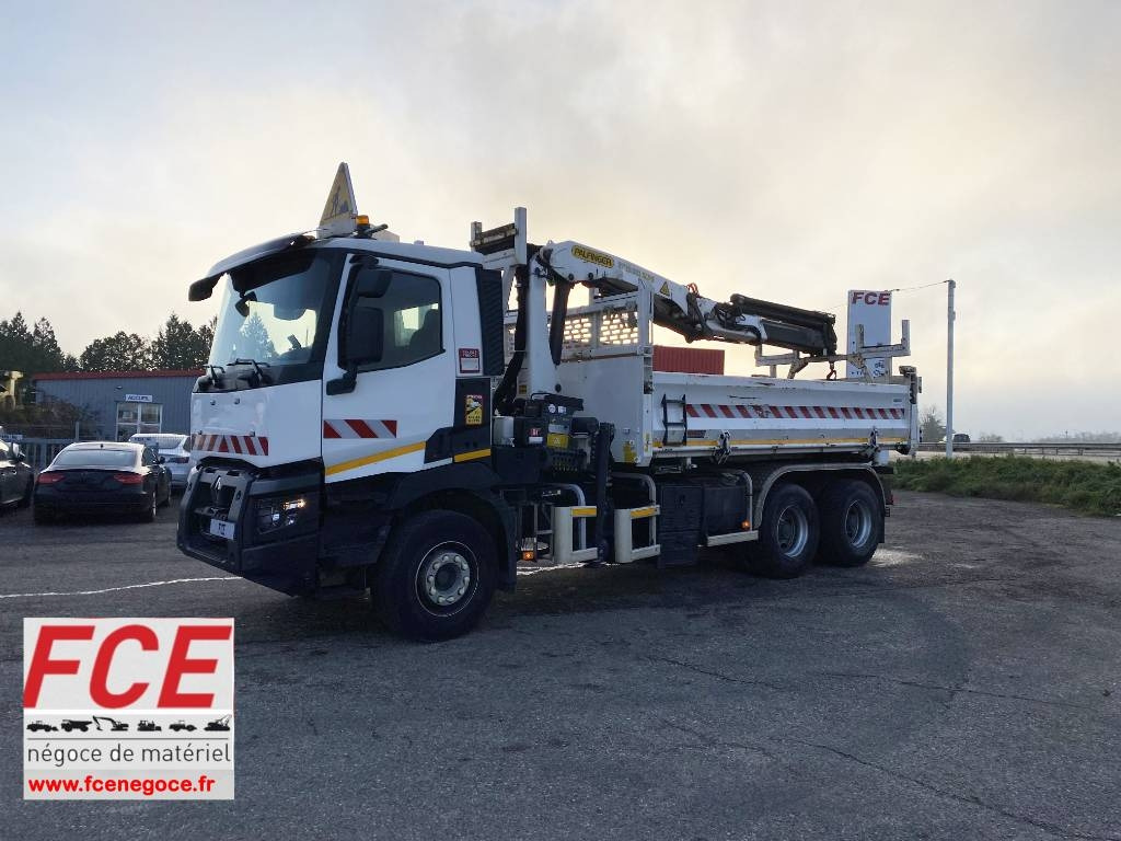 Renault C430 Dti11-Palfinger PK19.001/Tri-Benne endommagé - Camión volquete: foto 1 Renault C430 Dti11-Palfinger PK19.001/Tri-Benne endommagé - Camión volquete: foto 1