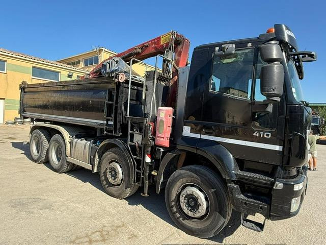 Iveco TRAKKER 410 EEV BI-BENNE GRUE MARREL 8X4 - Camión volquete: foto 1 Iveco TRAKKER 410 EEV BI-BENNE GRUE MARREL 8X4 - Camión volquete: foto 1
