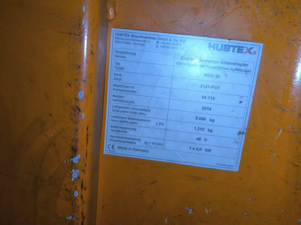 Carretilla de 4 vías HUBTEX MSU 30: foto 7