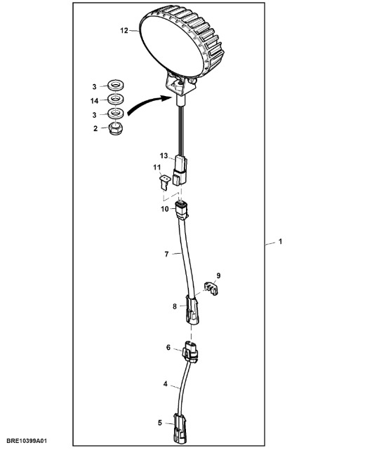 BRE10399 John Deere 8345R - Zestaw świateł - Luz/ Iluminación para Tractor: foto 1 BRE10399 John Deere 8345R - Zestaw świateł - Luz/ Iluminación para Tractor: foto 1