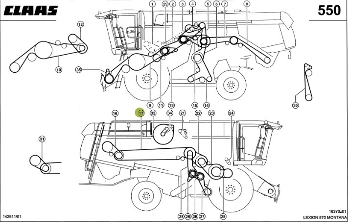 Claas Lexion - pas klinowy napędu głównego 0006449610 644961.0 NOWY - Correa para Cosechadora de granos: foto 2 Claas Lexion - pas klinowy napędu głównego 0006449610 644961.0 NOWY - Correa para Cosechadora de granos: foto 2