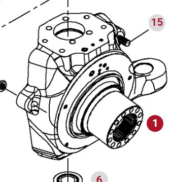 Eje y piezas para Maquinaria agrícola Fendt 828 Obudowa Łączona Osi 755/137 F835300020260 F835300020250: foto 10 Eje y piezas para Maquinaria agrícola Fendt 828 Obudowa Łączona Osi 755/137 F835300020260 F835300020250: foto 10
