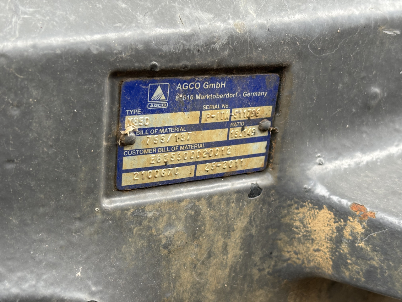 Eje y piezas para Maquinaria agrícola Fendt 828 Obudowa Łączona Osi 755/137 F835300020260 F835300020250: foto 9 Eje y piezas para Maquinaria agrícola Fendt 828 Obudowa Łączona Osi 755/137 F835300020260 F835300020250: foto 9