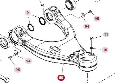 Fendt 930 933 936 939 942 GEN 7 Wahacz Górny Lewy CZĘŚCI H218PF050049A - Suspensión de ballestas para Maquinaria agrícola: foto 1 Fendt 930 933 936 939 942 GEN 7 Wahacz Górny Lewy CZĘŚCI H218PF050049A - Suspensión de ballestas para Maquinaria agrícola: foto 1