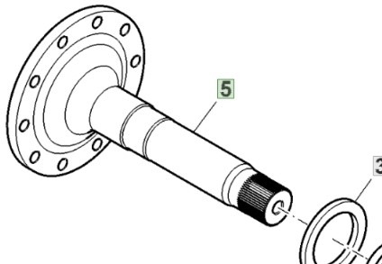 John Deere 6195R Wał Koła Tylni Tylnej Osi R293693 - Eje posterior para Maquinaria agrícola: foto 1 John Deere 6195R Wał Koła Tylni Tylnej Osi R293693 - Eje posterior para Maquinaria agrícola: foto 1