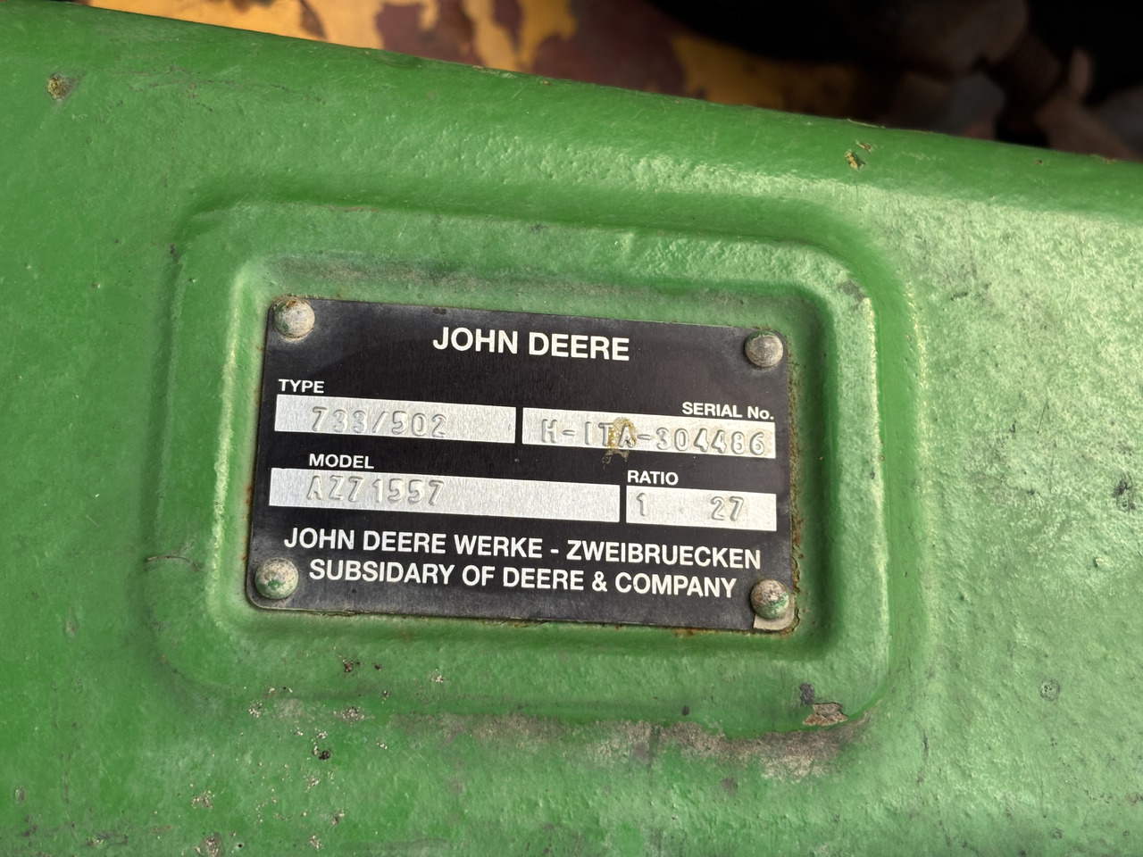 John Deere Dana 733/502 Obudowa Centralna Pochwa Kaseta 7330171502 7330171402 AZ71557 - Transmisión para Tractor: foto 1 John Deere Dana 733/502 Obudowa Centralna Pochwa Kaseta 7330171502 7330171402 AZ71557 - Transmisión para Tractor: foto 1
