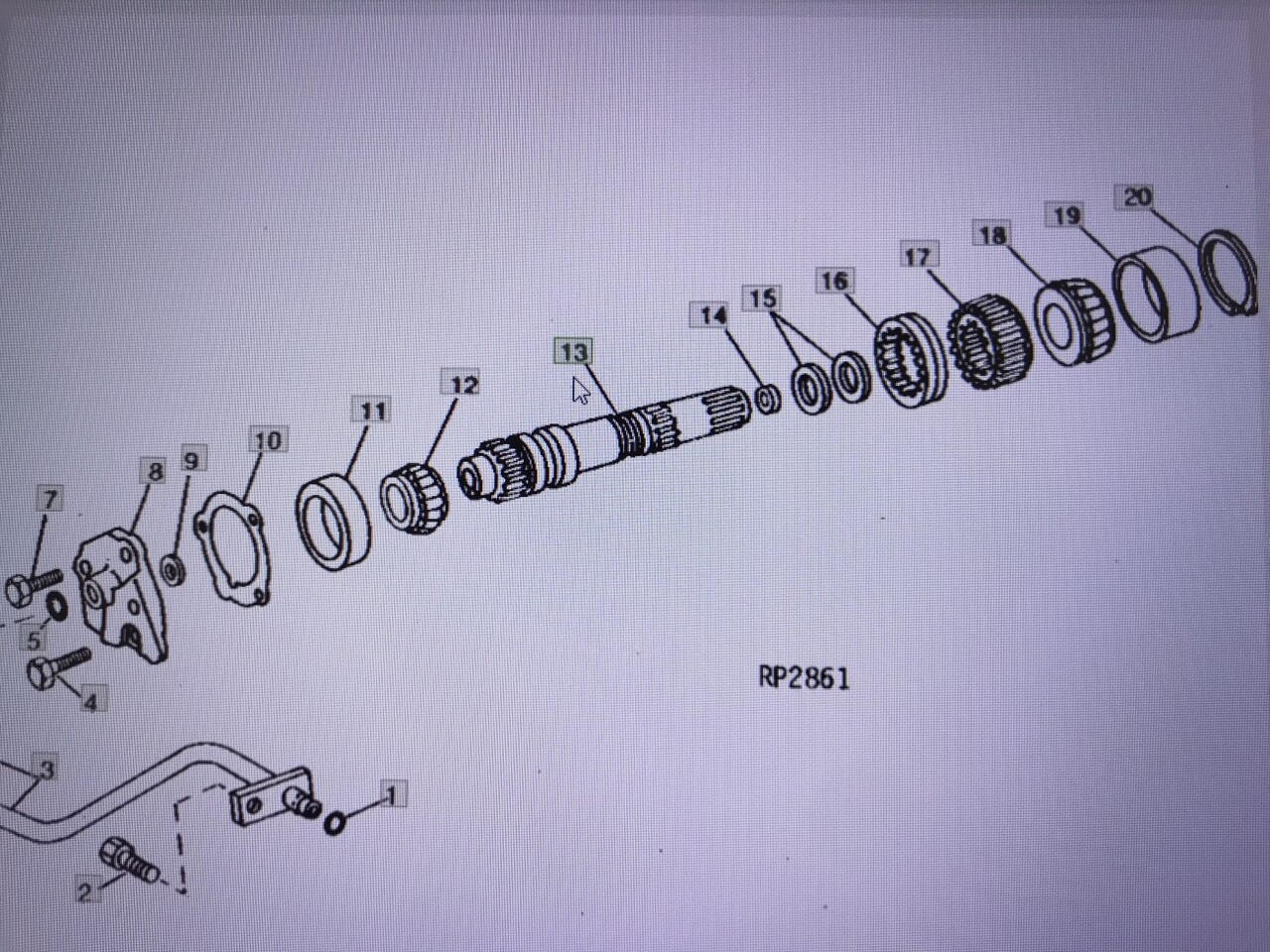 John Deere R119550/wał/John Deere 4555/4755/4955 - Caja de cambios y piezas para Maquinaria agrícola: foto 1 John Deere R119550/wał/John Deere 4555/4755/4955 - Caja de cambios y piezas para Maquinaria agrícola: foto 1
