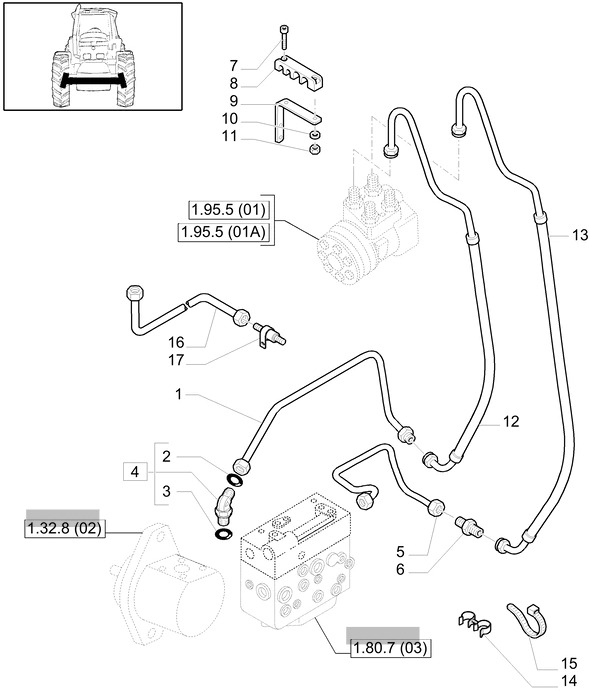 New Holland T6010 Rurka hydrauliczna 82036340 - Hidráulica para Maquinaria agrícola: foto 1 New Holland T6010 Rurka hydrauliczna 82036340 - Hidráulica para Maquinaria agrícola: foto 1