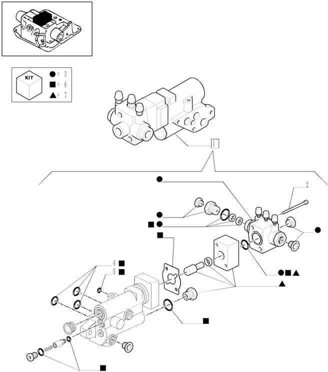 New Holland T6010 Zestaw serwisowy 47129477 - Hidráulica para Tractor: foto 1 New Holland T6010 Zestaw serwisowy 47129477 - Hidráulica para Tractor: foto 1