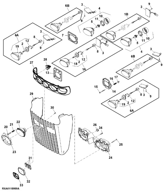 RE271574 John Deere 8345R - Lampa szerokostrumieniowa - Luz/ Iluminación para Tractor: foto 1 RE271574 John Deere 8345R - Lampa szerokostrumieniowa - Luz/ Iluminación para Tractor: foto 1