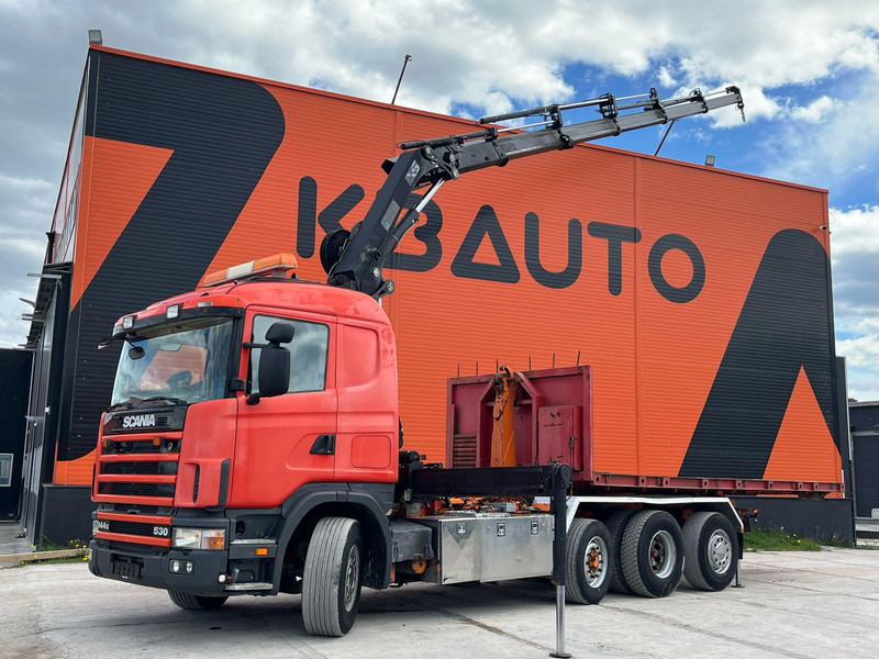 Scania R 144 8x2/4 HIAB 211EP-5 YEAR 2008 / HOOK LIFT L=5400 mm - Camión multibasculante, Camión grúa: foto 1 Scania R 144 8x2/4 HIAB 211EP-5 YEAR 2008 / HOOK LIFT L=5400 mm - Camión multibasculante, Camión grúa: foto 1