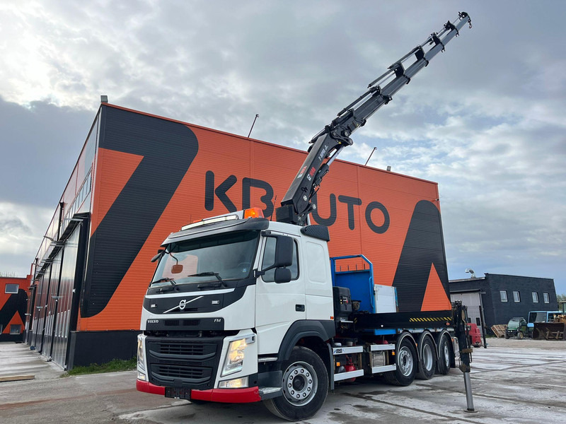 Volvo FM 460 8x2*6 HIAB 302E-6 / PLATFORM L=6721 mm - Camión caja abierta, Camión grúa: foto 1 Volvo FM 460 8x2*6 HIAB 302E-6 / PLATFORM L=6721 mm - Camión caja abierta, Camión grúa: foto 1