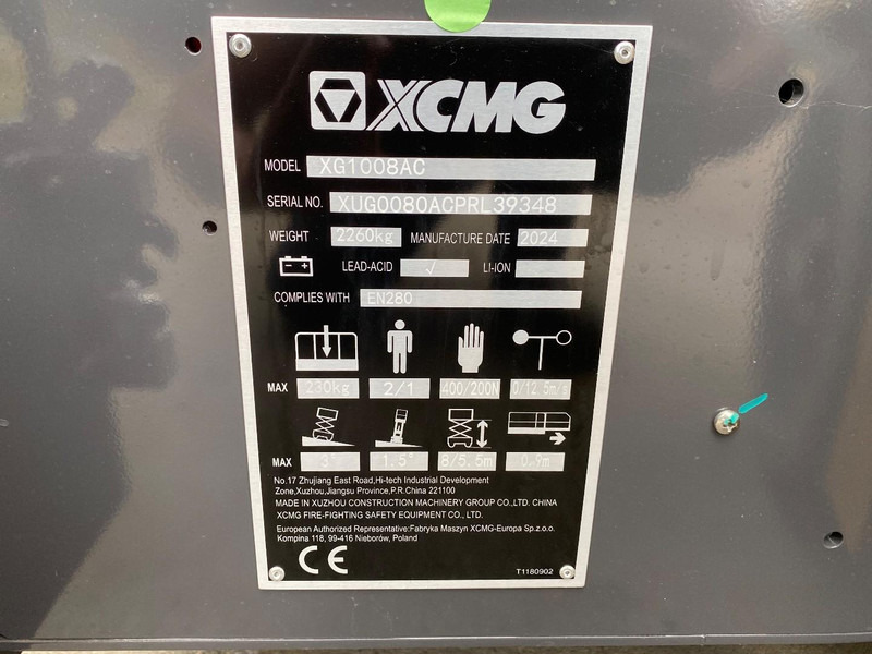 Plataforma elevadora nuevo XCMG XG1008AC: foto 7 Plataforma elevadora nuevo XCMG XG1008AC: foto 7