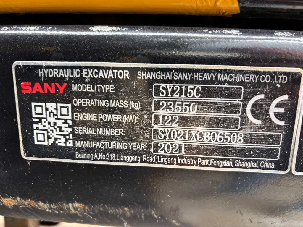 Excavadora de cadenas Sany SY 215 C - SY 215 LC - 215LC EU Model with CE: foto 22