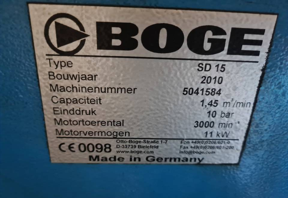 Kompresor śrubowy Boge SD 15, 11 kw - Compresor de aire: foto 5 Kompresor śrubowy Boge SD 15, 11 kw - Compresor de aire: foto 5