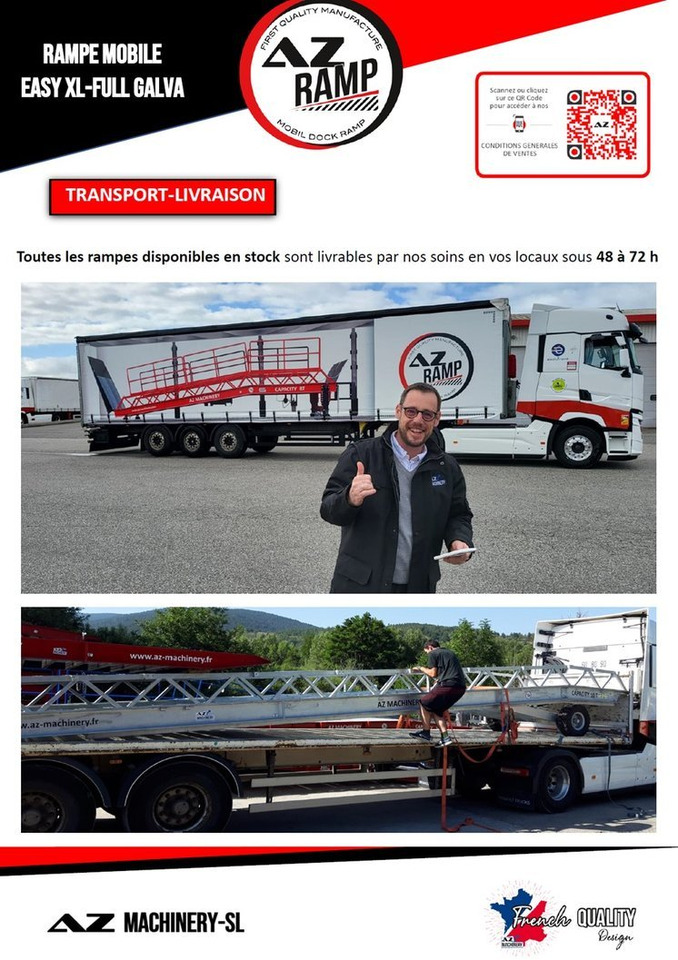 Rampa de carga nuevo AZ RAMP-EASY XL-12 FULL GALVA. WIDE Mobil Galvanizate Loading Ramp With Level Off, 12 t Capacity: foto 11