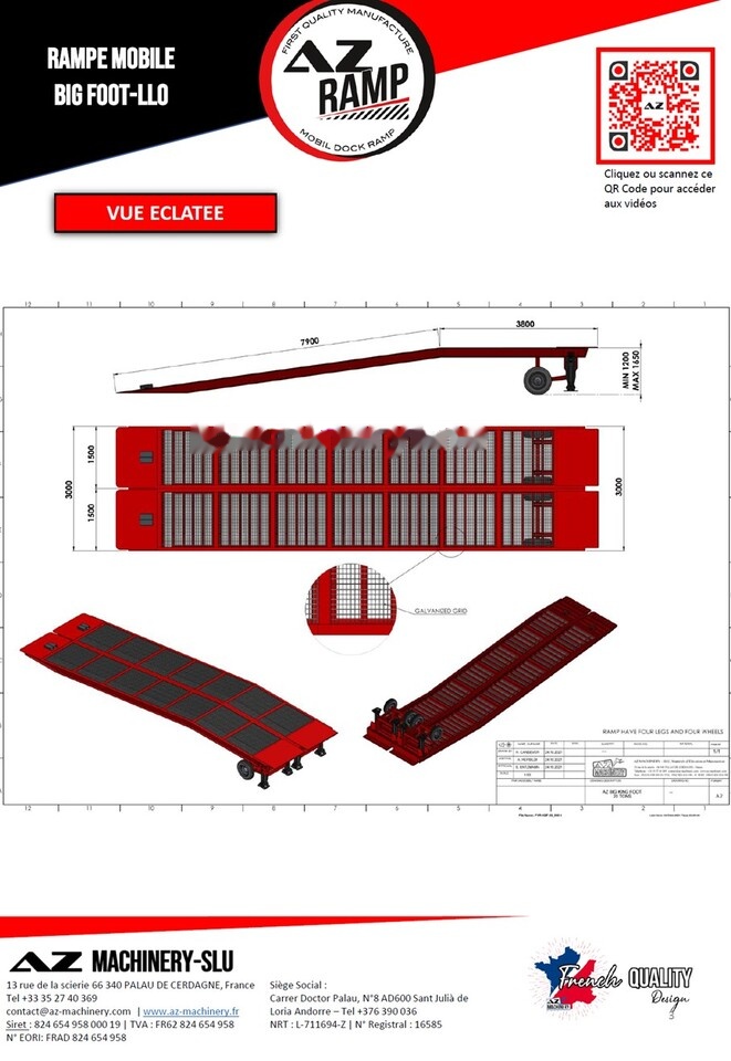 Rampa de carga nuevo AZ RAMP KING VERSION, BIG FOOT LLO 25T mobile loading ramp: foto 6 Rampa de carga nuevo AZ RAMP KING VERSION, BIG FOOT LLO 25T mobile loading ramp: foto 6