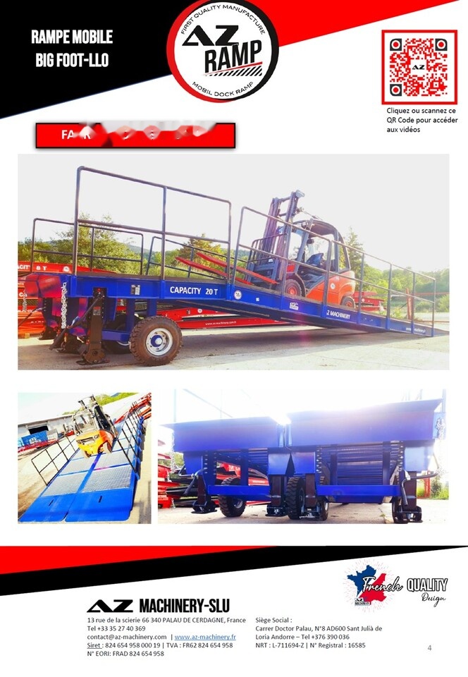 Rampa de carga nuevo AZ RAMP KING VERSION, BIG FOOT LLO 25T mobile loading ramp: foto 7 Rampa de carga nuevo AZ RAMP KING VERSION, BIG FOOT LLO 25T mobile loading ramp: foto 7
