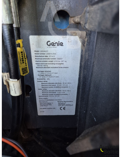 Plataforma de tijeras Genie GS 3369 RT: foto 19 Plataforma de tijeras Genie GS 3369 RT: foto 19