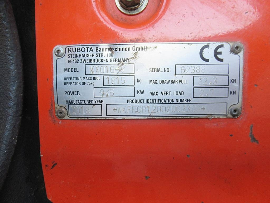 Kubota KX 016-4 neue Ketten - Miniexcavadora: foto 5 Kubota KX 016-4 neue Ketten - Miniexcavadora: foto 5
