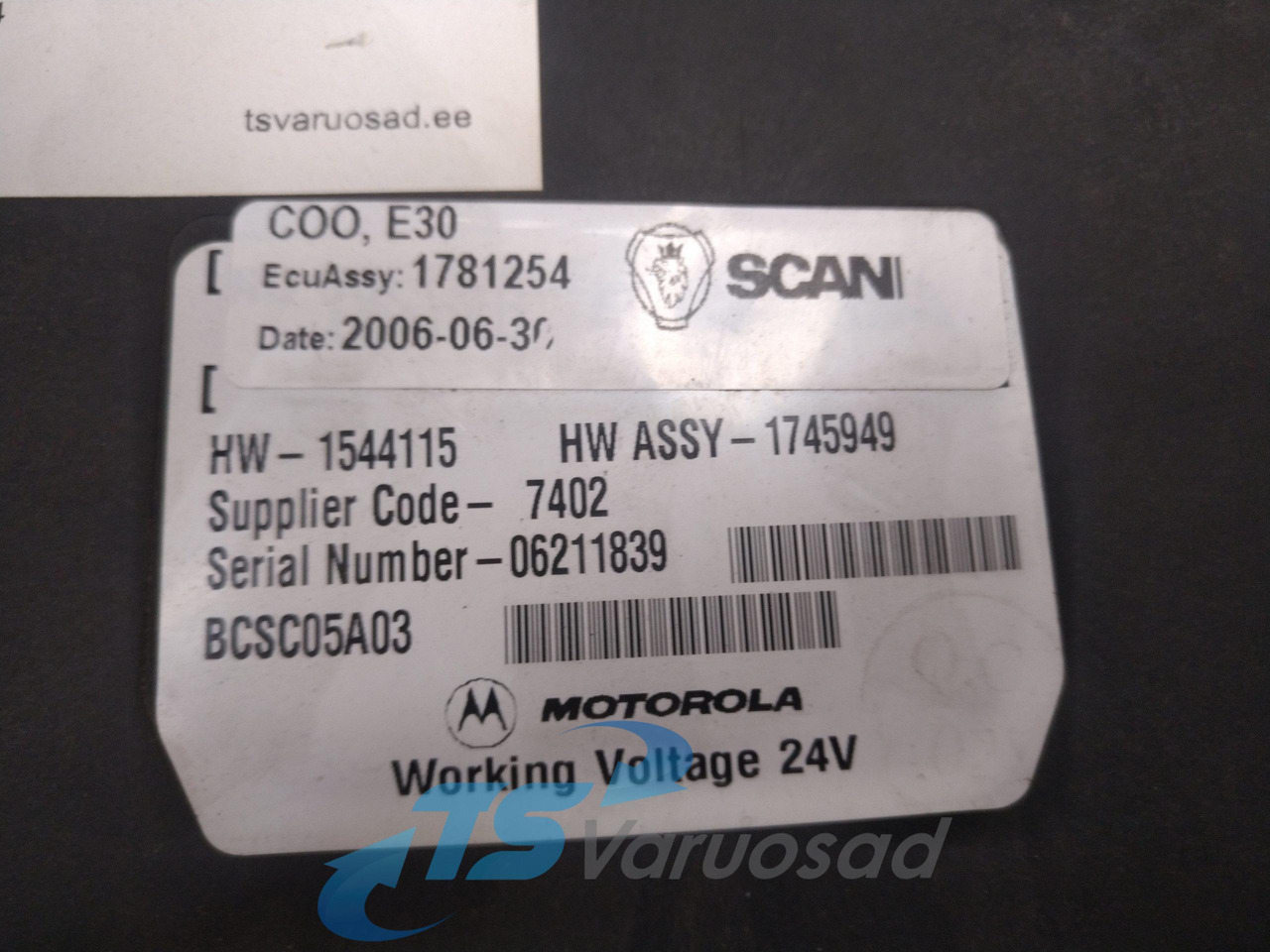 Scania Ecu 1781254 - Unidad de control para Camión: foto 3 Scania Ecu 1781254 - Unidad de control para Camión: foto 3