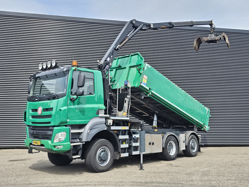 DAF TATRA T158/II 6X6 / HMF Z CRANE + 2 SIDE TIPPER - Camión volquete, Camión grúa: foto 1 DAF TATRA T158/II 6X6 / HMF Z CRANE + 2 SIDE TIPPER - Camión volquete, Camión grúa: foto 1