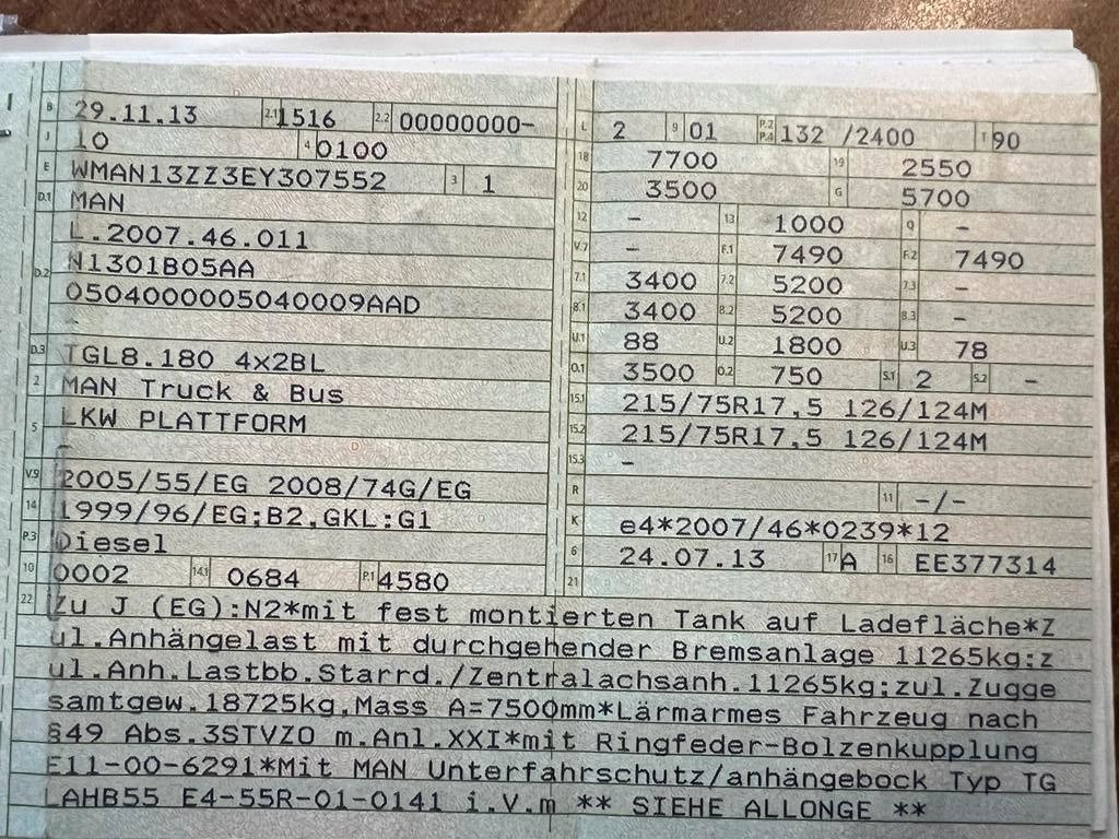 MAN 8.180 4X2 offene Pritsche MAN 8.180 4X2 offene Pritsche - Furgoneta caja abierta: foto 2 MAN 8.180 4X2 offene Pritsche MAN 8.180 4X2 offene Pritsche - Furgoneta caja abierta: foto 2