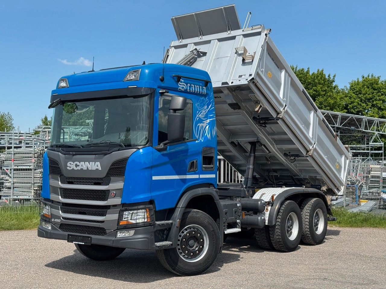 Scania G450 Meiller 3S. Kipper mit Bordmatik Top Zust. - Camión volquete: foto 1 Scania G450 Meiller 3S. Kipper mit Bordmatik Top Zust. - Camión volquete: foto 1