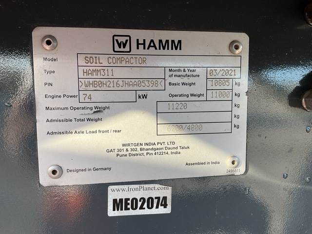Hamm 311 - Compactador: foto 5 Hamm 311 - Compactador: foto 5