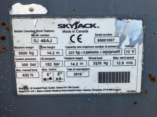 SkyJack SJ46AJ - Plataforma articulada: foto 5 SkyJack SJ46AJ - Plataforma articulada: foto 5