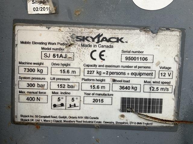 SkyJack SJ51AJ - Plataforma articulada: foto 5 SkyJack SJ51AJ - Plataforma articulada: foto 5