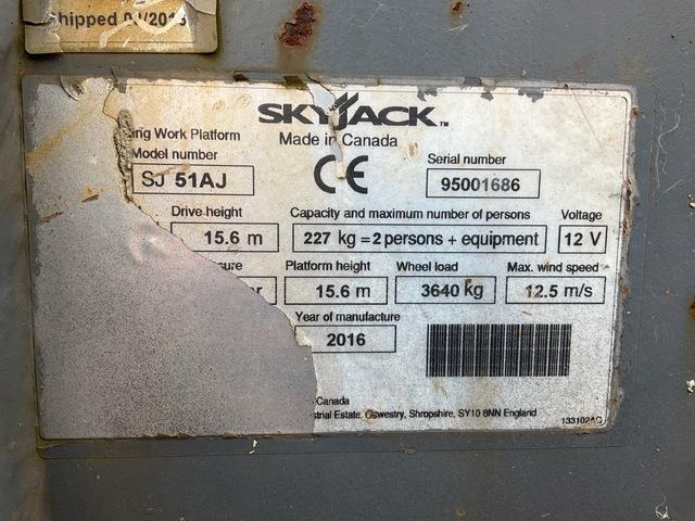 SkyJack SJ51AJ - Plataforma articulada: foto 5 SkyJack SJ51AJ - Plataforma articulada: foto 5
