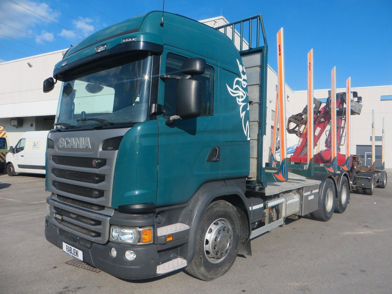Scania G450 6x4Timber - Camión forestal, Camión grúa: foto 1 Scania G450 6x4Timber - Camión forestal, Camión grúa: foto 1
