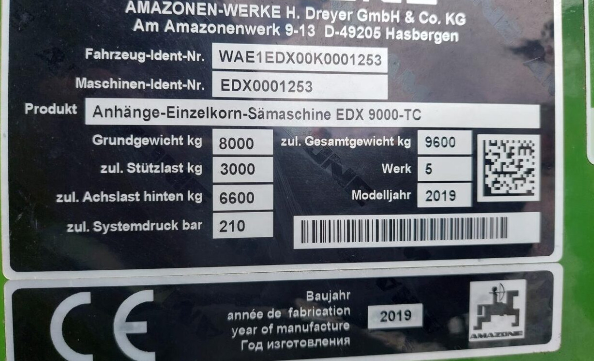 Sembradora de precisión Amazone EDX 9000-TC MED GPS: foto 24