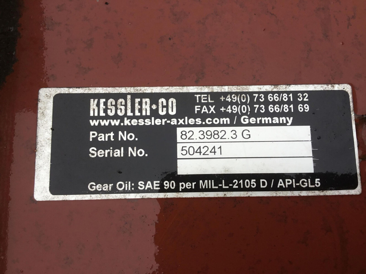 Kessler axle 82.3982.3G - Eje posterior para Autogrúa: foto 5 Kessler axle 82.3982.3G - Eje posterior para Autogrúa: foto 5