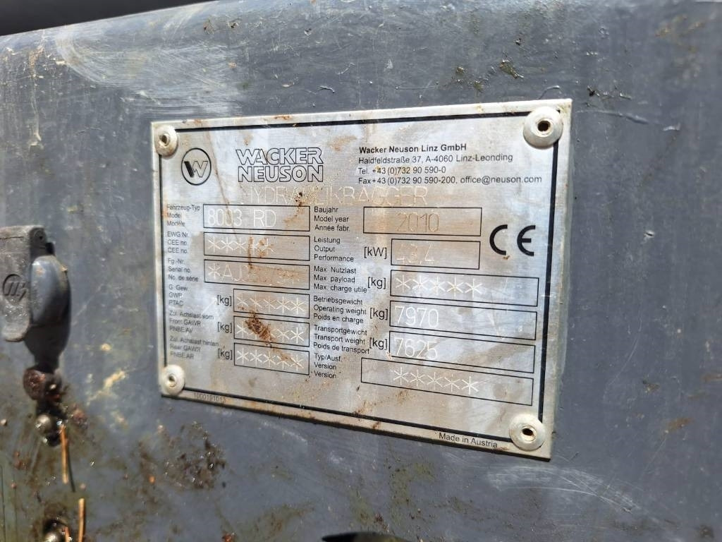 Leasing de Wacker Neuson 8003RD KALLISTAJALLA  Wacker Neuson 8003RD KALLISTAJALLA: foto 9