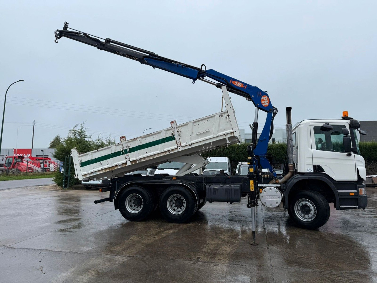 Scania PRT 380. 6x4. Kipper + Kran PM 16 Funk. Klima. - Camión volquete, Camión grúa: foto 4 Scania PRT 380. 6x4. Kipper + Kran PM 16 Funk. Klima. - Camión volquete, Camión grúa: foto 4