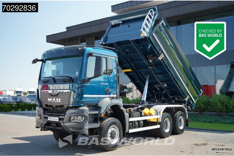 MAN TGS 33.480 TGS 6X6 11m3 KH-3-Way Kipper 6x6 Steel Suspension Automatic Big-Axle Euro 6 - Camión volquete: foto 1 MAN TGS 33.480 TGS 6X6 11m3 KH-3-Way Kipper 6x6 Steel Suspension Automatic Big-Axle Euro 6 - Camión volquete: foto 1