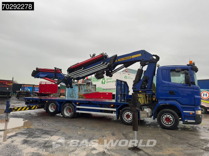Scania R420 8X2 Palfinger PK100002 Crane Kran + PJ170 JIB Lift Axle Euro 4 - Camión caja abierta, Camión grúa: foto 3 Scania R420 8X2 Palfinger PK100002 Crane Kran + PJ170 JIB Lift Axle Euro 4 - Camión caja abierta, Camión grúa: foto 3