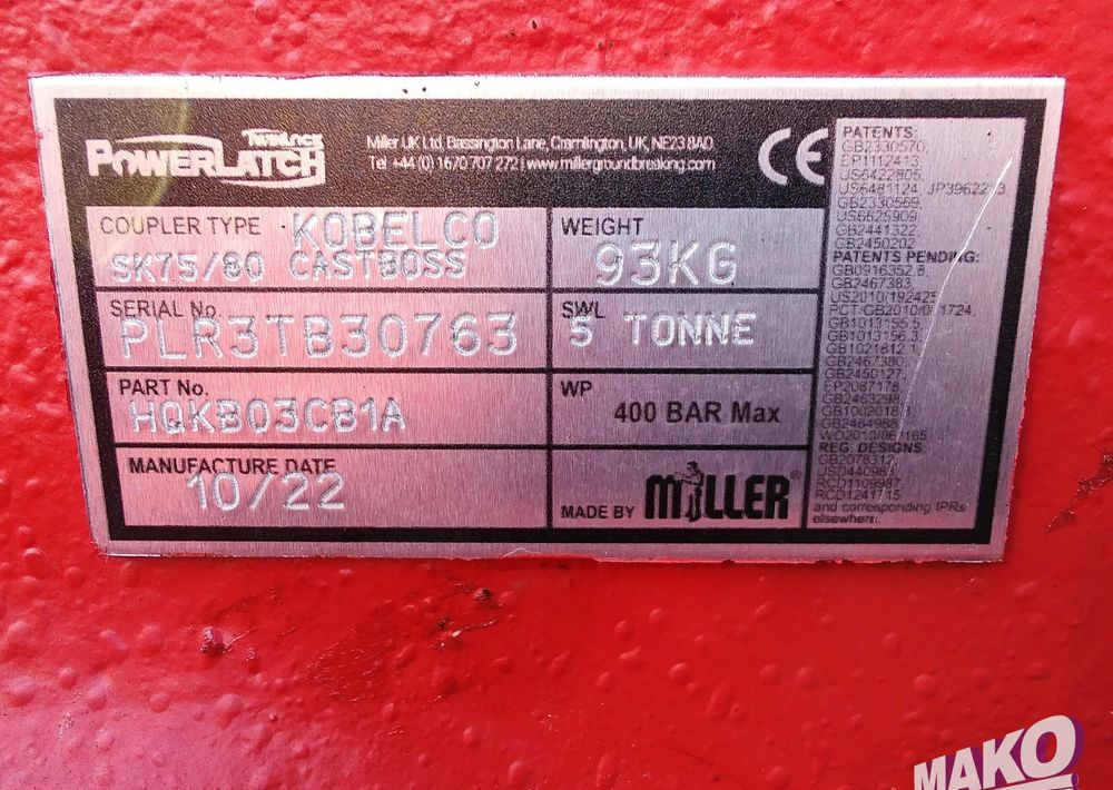 NOWE Szybkozłącze hydrauliczne TwinLock Miller fi 60 (Nieużywane) - Implemento para Maquinaria de construcción: foto 5 NOWE Szybkozłącze hydrauliczne TwinLock Miller fi 60 (Nieużywane) - Implemento para Maquinaria de construcción: foto 5