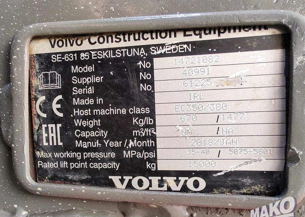 NOWE Szybkozłącze hydrauliczne Volvo Miller fi 110 100 - Implemento para Maquinaria de construcción: foto 5 NOWE Szybkozłącze hydrauliczne Volvo Miller fi 110 100 - Implemento para Maquinaria de construcción: foto 5