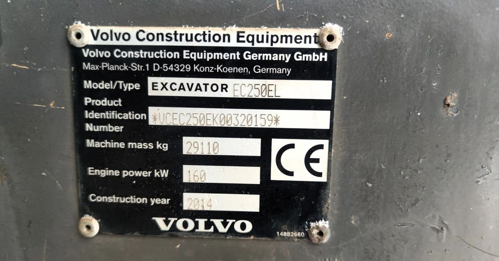 Excavadora de cadenas Volvo EC 250 EL: foto 8
