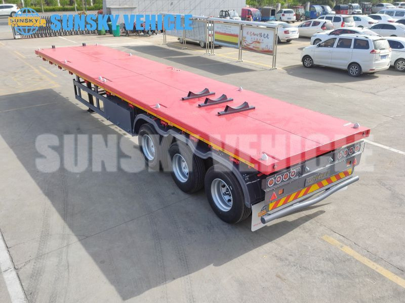 Semirremolque plataforma/ Caja abierta para transporte de contenedores nuevo SUNSKY 3-axle Flat Deck Trailer: foto 9